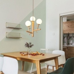 Drewniana lampa wisząca Nordic Creative