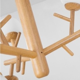 Drewniana lampa wisząca Nordic Creative