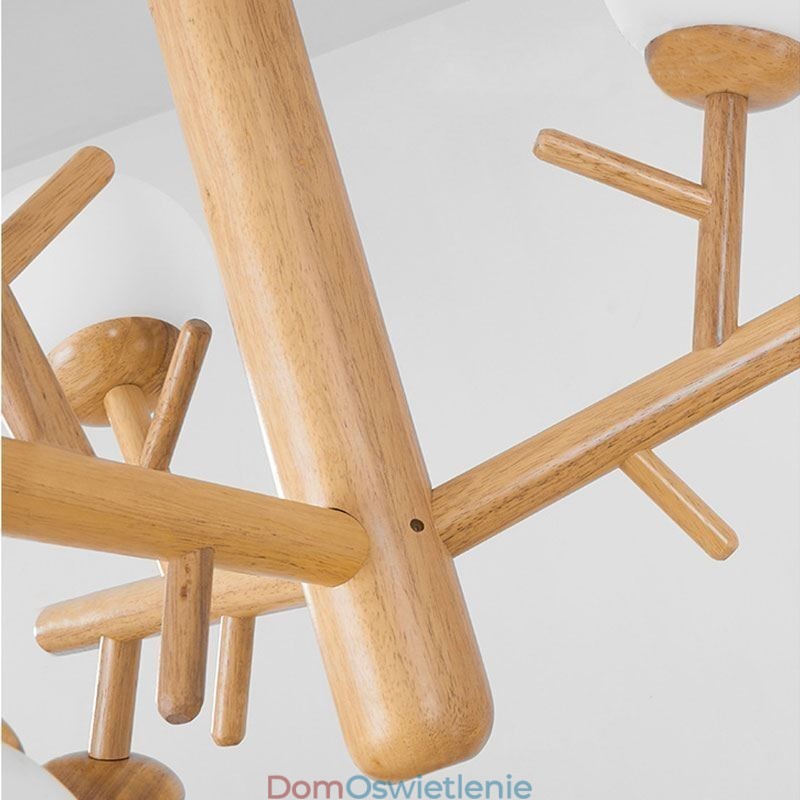 Drewniana lampa wisząca Nordic Creative