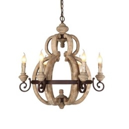 Drewniana lampa wisząca Nordic Retro lampa sufitowa