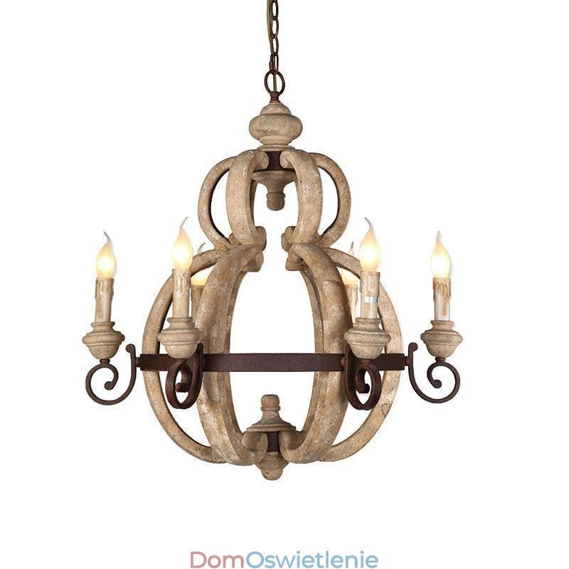 Drewniana lampa wisząca Nordic Retro lampa sufitowa
