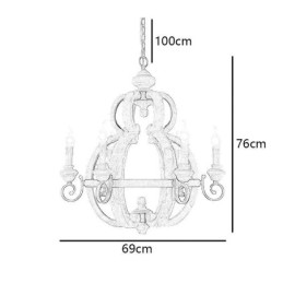Drewniana lampa wisząca Nordic Retro lampa sufitowa