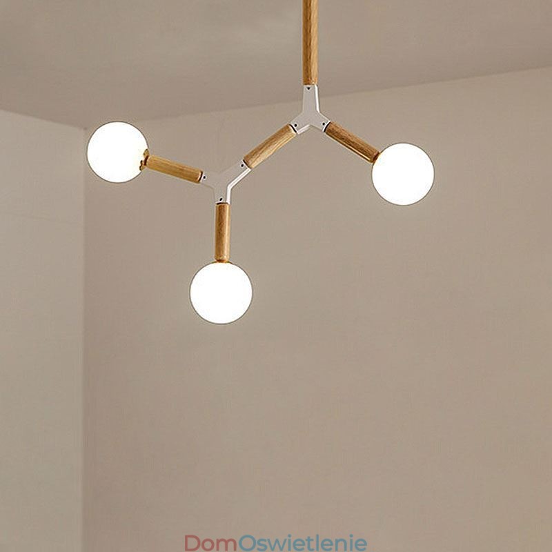 Nordic Magic Bean Wisząca lampa Kreatywne drewniane oświetlenie