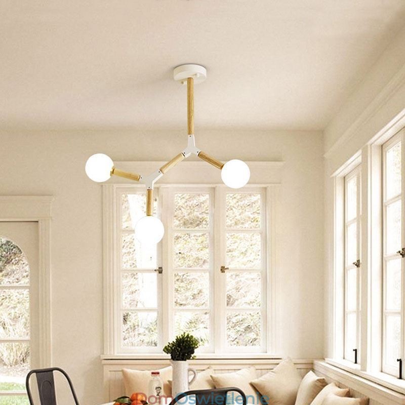 Nordic Magic Bean Wisząca lampa Kreatywne drewniane oświetlenie