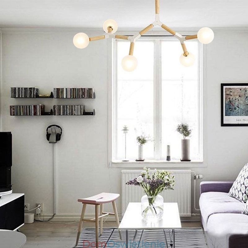 Nordic Magic Bean Wisząca lampa Kreatywne drewniane oświetlenie