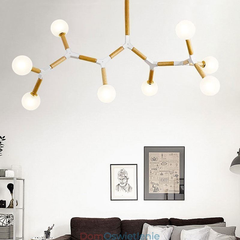 Nordic Magic Bean Wisząca lampa Kreatywne drewniane oświetlenie