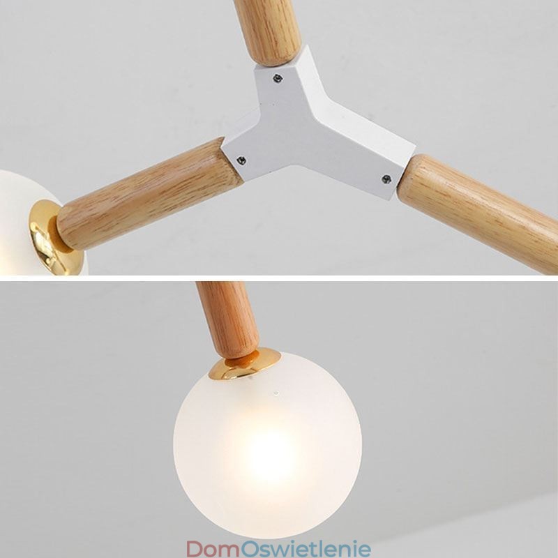 Nordic Magic Bean Wisząca lampa Kreatywne drewniane oświetlenie