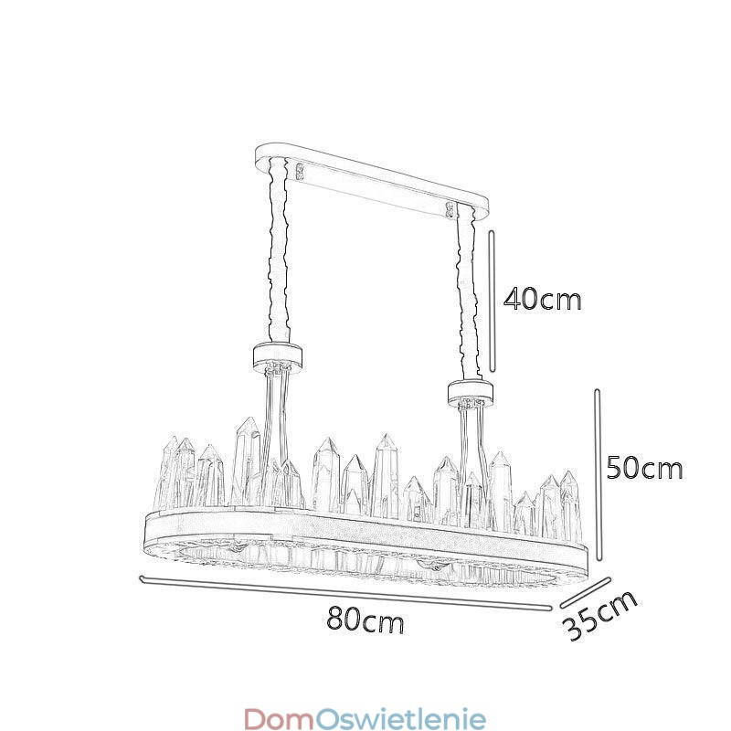 Współczesna kryształowa lampa wisząca Kryształowa lampa sufitowa