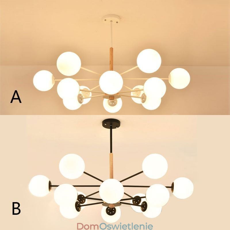 Magiczna fasolka wisząca lampa Kreatywna nordycka drewniana oprawa świetlna