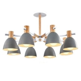 Nowoczesna prosta lampa wisząca Macaron Kreatywne oświetlenie drewniane