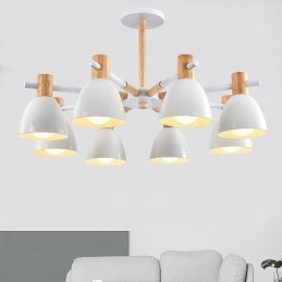 Nowoczesna prosta lampa wisząca Macaron Kreatywne oświetlenie drewniane