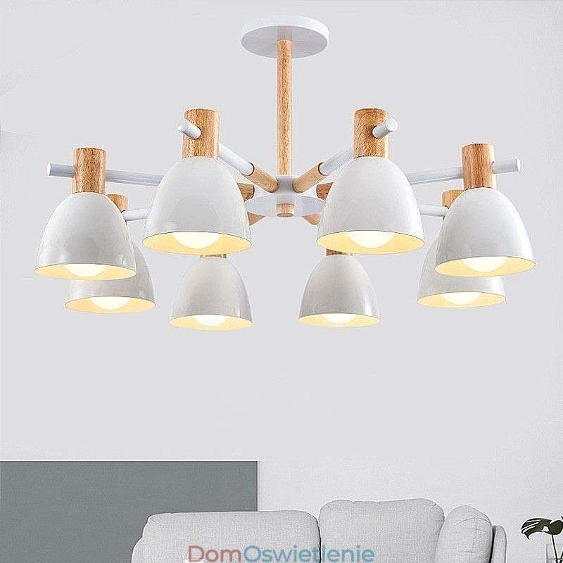 Nowoczesna prosta lampa wisząca Macaron Kreatywne oświetlenie drewniane
