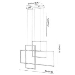 Lampa wisząca Nordic Lampa wisząca geometryczna kwadratowa