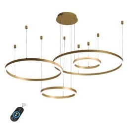 Lampa wisząca w stylu postmodernistycznym, akrylowa, w kształcie pierścienia