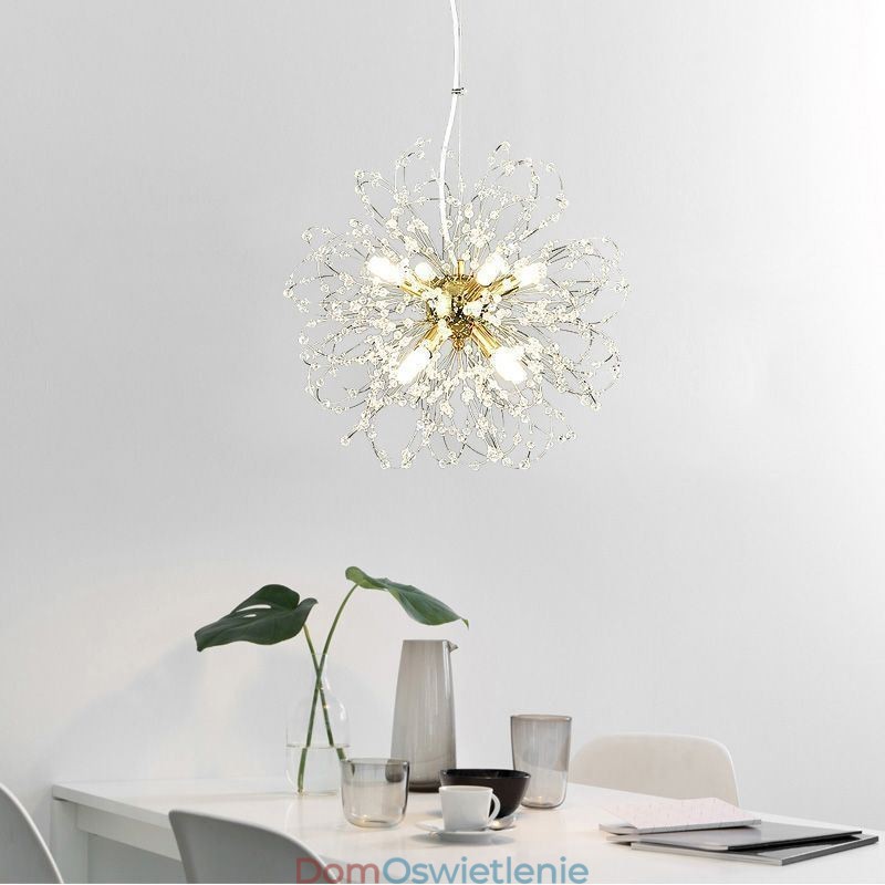 Wisząca lampa kryształowa Dandelion, elegancki żyrandol