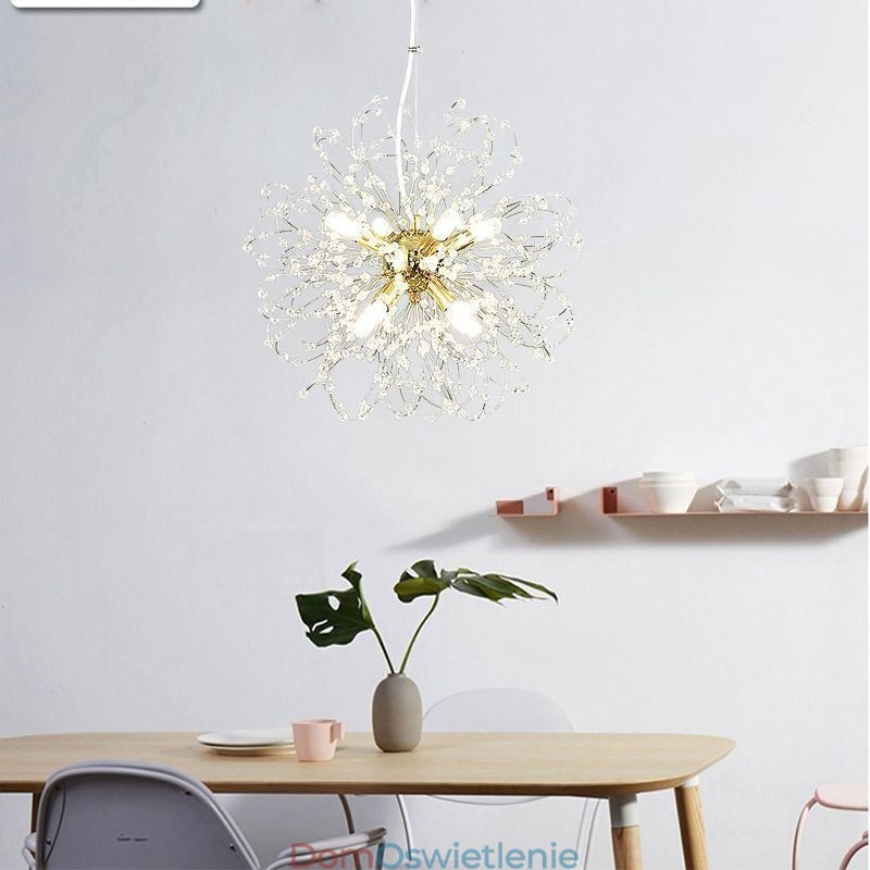 Wisząca lampa kryształowa Dandelion, elegancki żyrandol