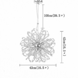 Wisząca lampa kryształowa Dandelion, elegancki żyrandol