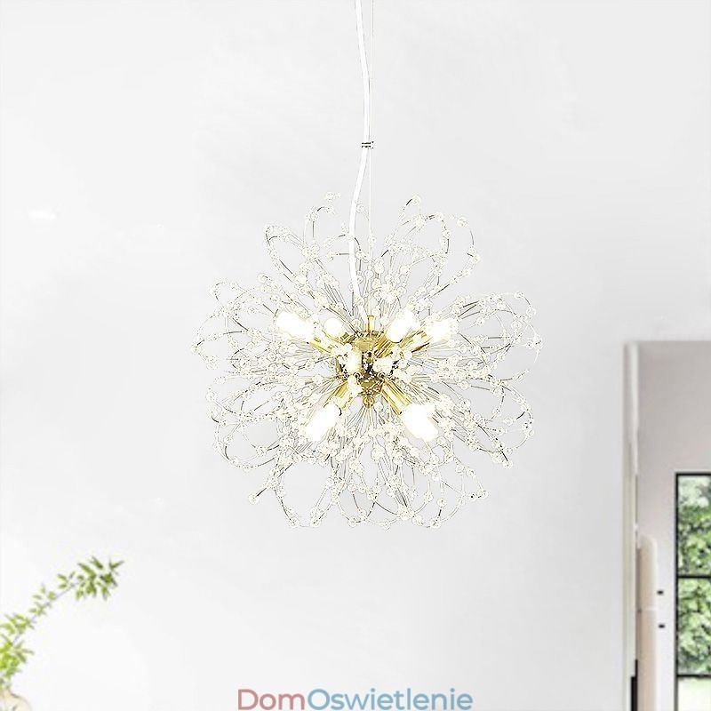 Wisząca lampa kryształowa Dandelion, elegancki żyrandol