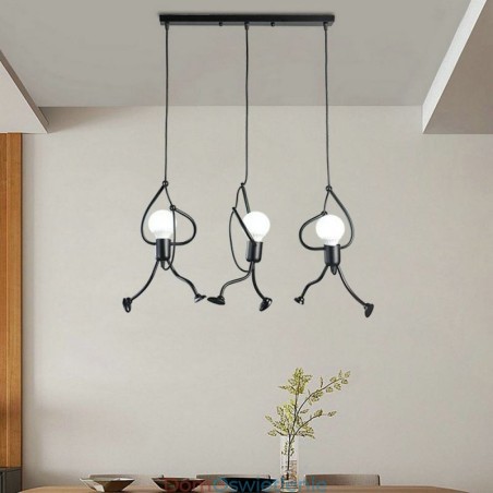 Nowoczesna lampa wisząca Kreatywna lampa w kształcie małego człowieka Indywidualne światło domowe Nowoczesna lampa wisząca Kreatywna lampa w kształcie małego człowieka Indywidualne światło domowe