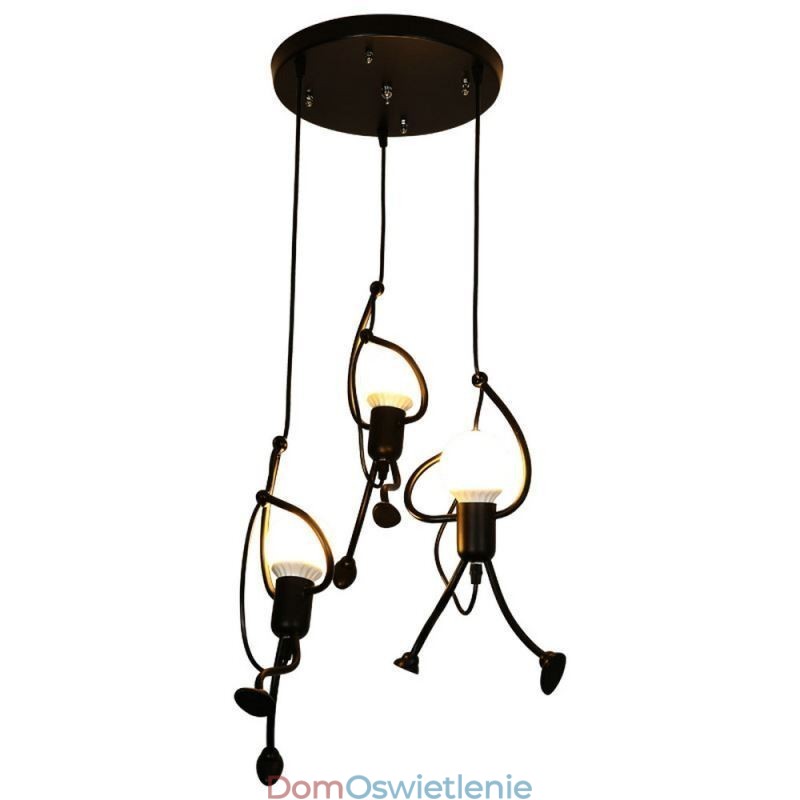 Nowoczesna lampa wisząca Kreatywna lampa w kształcie małego człowieka Indywidualne światło domowe
