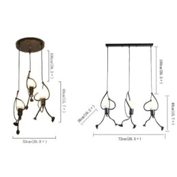 Nowoczesna lampa wisząca Kreatywna lampa w kształcie małego człowieka Indywidualne światło domowe