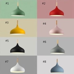 Nowoczesna lampa wisząca aluminiowa lampa Macaron Home Regulowane światło