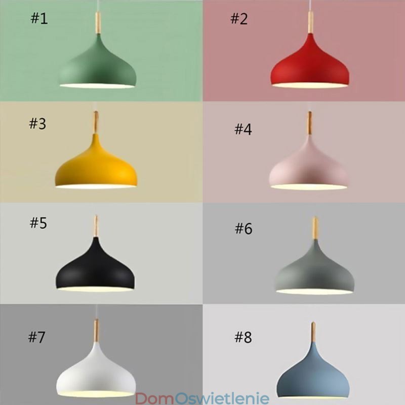 Nowoczesna lampa wisząca aluminiowa lampa Macaron Home Regulowane światło