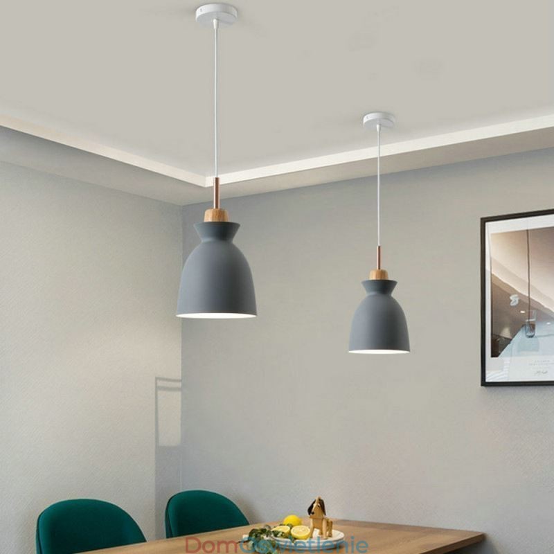 Wisząca lampa Nordic Metal Dome Macaron Colors Lamp Light
