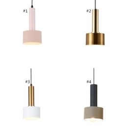 Nowoczesna prosta lampa wisząca w kształcie cylindra, lampa aluminiowa