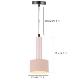 Nowoczesna prosta lampa wisząca w kształcie cylindra, lampa aluminiowa