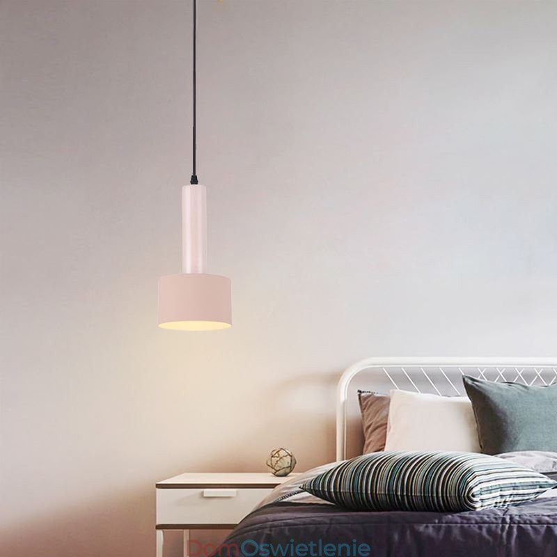 Nowoczesna prosta lampa wisząca w kształcie cylindra, lampa aluminiowa