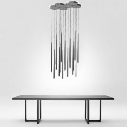 Nowoczesna prosta lampa wisząca w kształcie cylindra, lampa Meteor Rain