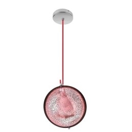 Nowoczesna lampa wisząca w kolorze różowego złota, półokrągły klosz szklany, dekoracyjna lampa kawiarniana