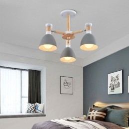 Nordic Macaron Wisząca lampa Kreatywny żyrandol z drewna