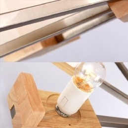 Nordic Wood Wisząca lampa ze szklanym kloszem Żyrandol