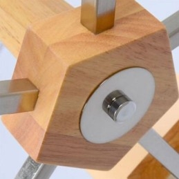 Nordic Wood Wisząca lampa ze szklanym kloszem Żyrandol