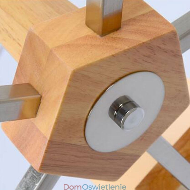 Nordic Wood Wisząca lampa ze szklanym kloszem Żyrandol