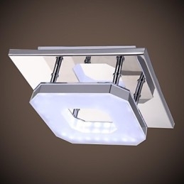 Akrylowy montaż na płasko 1 światło Nowoczesny akrylowy galwanizacja stal nierdzewna