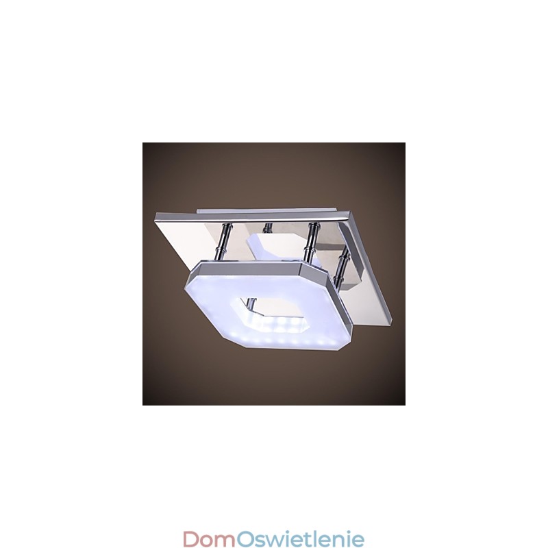 Akrylowy montaż na płasko 1 światło Nowoczesny akrylowy galwanizacja stal nierdzewna