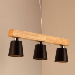 Nordic Drewniany żyrandol Unikalna prosta lampa wisząca Cafe
