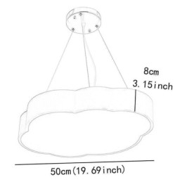 Wisząca lampa Nowoczesna prosta lampa chmurowa Kreatywne oświetlenie kreskówkowe