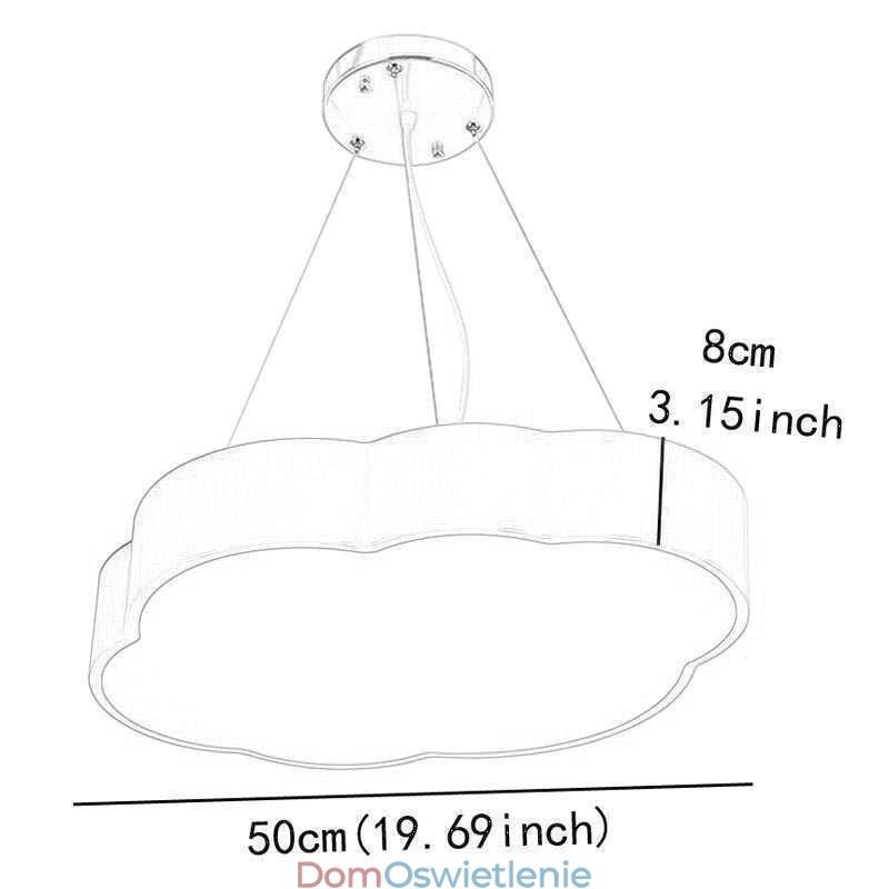 Wisząca lampa Nowoczesna prosta lampa chmurowa Kreatywne oświetlenie kreskówkowe