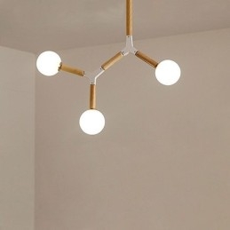 Nordic Magic Bean Wisząca lampa Kreatywne drewniane oświetlenie