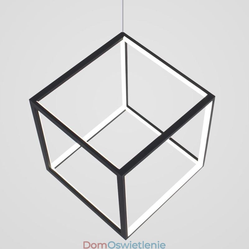 Czarna lampa wisząca Geometryczne oświetlenie kostki