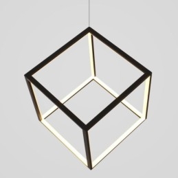 Czarna lampa wisząca Geometryczne oświetlenie kostki