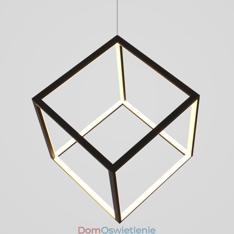 Czarna lampa wisząca Geometryczne oświetlenie kostki