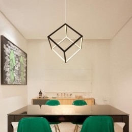 Czarna lampa wisząca Geometryczne oświetlenie kostki