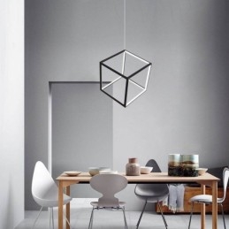 Czarna lampa wisząca Geometryczne oświetlenie kostki