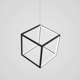 Czarna lampa wisząca Geometryczne oświetlenie kostki