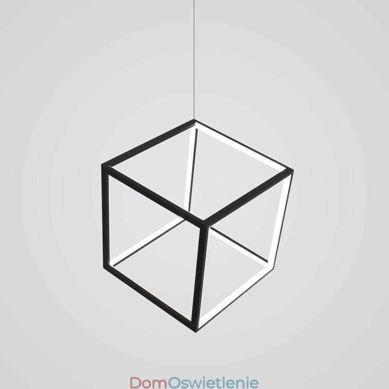 Czarna lampa wisząca Geometryczne oświetlenie kostki